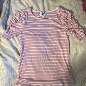 Pink and White Striped Shirt by W by Who Wear What When Where